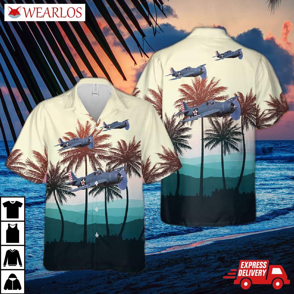 Us Navy Grumman F4f-3 Hawaiian Shirt