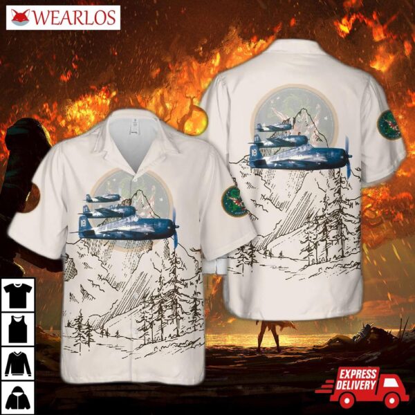 Us Navy Grumman F6f-3 Hellcat Vf-2 "rippers" In Wwii Hawaiian Shirt