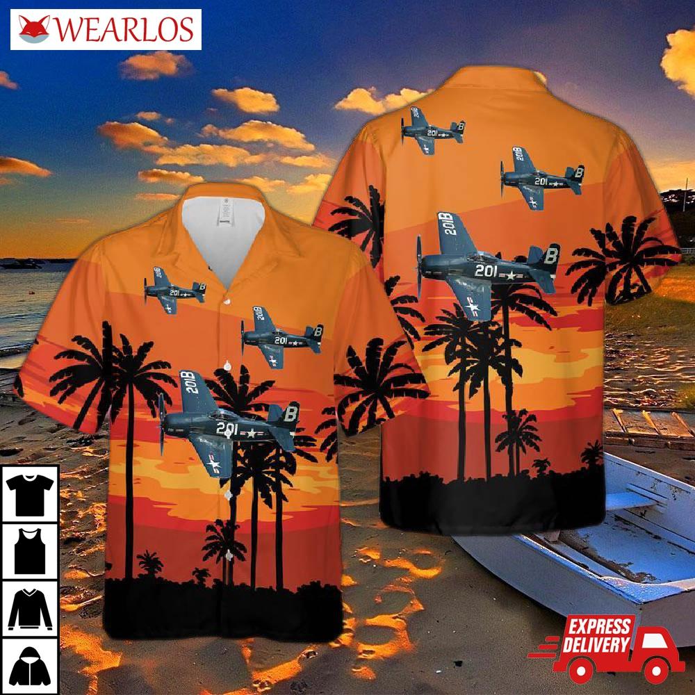 Us Navy Grumman F8f Bearcat Hawaiian Shirt