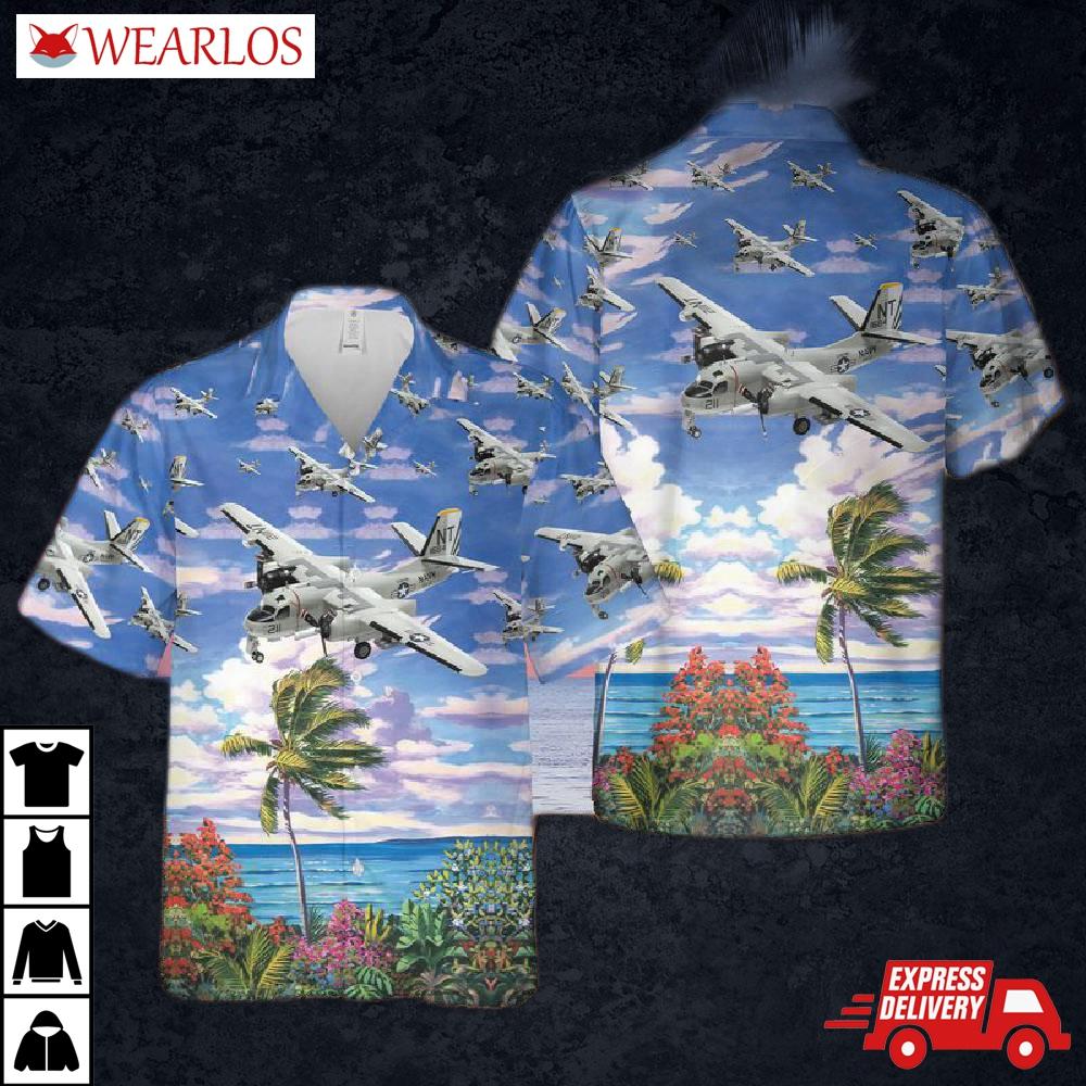 Us Navy Grumman S-2 Tracker Of Vs-37 Hawaiian Shirt