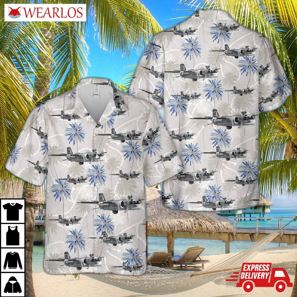 Us Navy Grumman S-2a Tracker (buno 136658) Vs-29 Tromboners Hawaiian Shirt