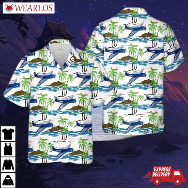 Us Navy Grumman Tbm-3r Avenger Of Vr-21 Hawaiian Shirt