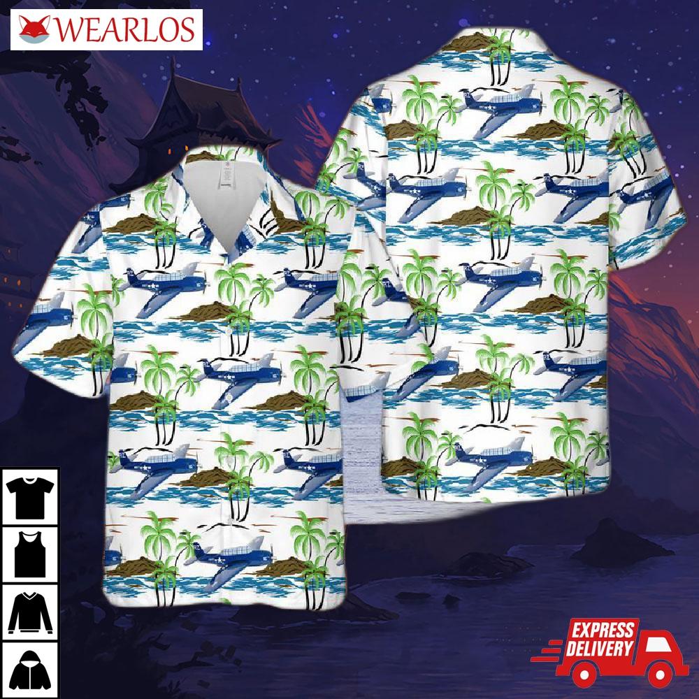 Us Navy Grumman Tbm-3r Avenger Of Vr-21 Hawaiian Shirt