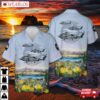 Us Navy Helicopter Maritime Strike Squadron 75 (helmarstrikeron 75) Hsm-75 Wolfpack Mh-60r Seahawk Hawaiian Shirt