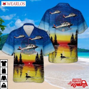 Us Navy Helicopter Sea Combat Squadron 9 (hsc-9) "tridents" Hawaiian Shirt