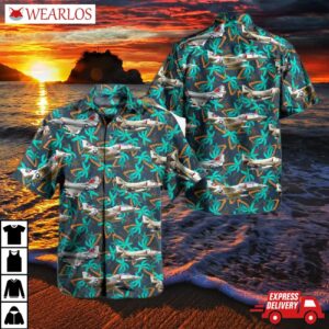 Us Navy Historical Aircraft Douglas A-4 Skyhawk Hawaiian Shirt