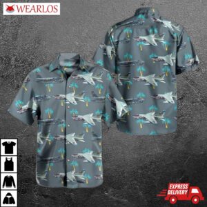 Us Navy Historical Aircraft Ltv A-7 Corsair Ii Hawaiian Shirt