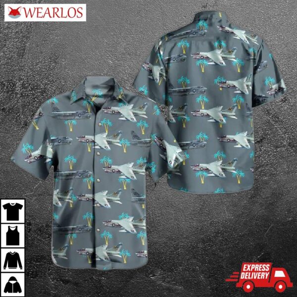 Us Navy Historical Aircraft Ltv A-7 Corsair Ii Hawaiian Shirt