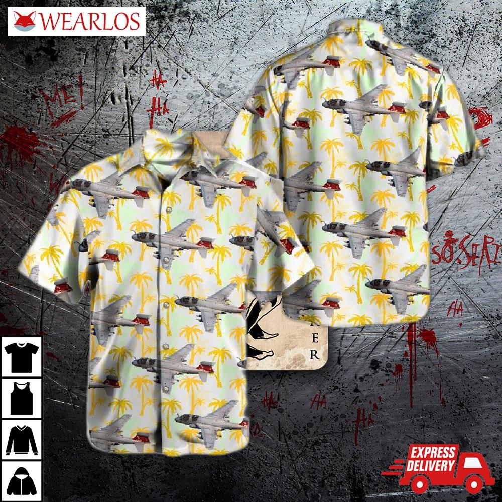 Us Navy Historical Aircraft Northrop Grumman Ea-6b Prowler Hawaiian Shirt