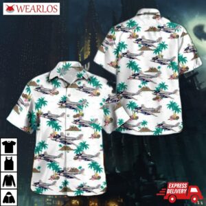 Us Navy Ka-6d Intruder Of Attack Squadron 34 (va-34 "blue Blasters") Hawaiian Shirt