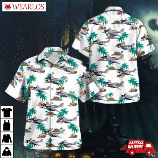 Us Navy Ka-6d Intruder Of Attack Squadron 34 (va-34 "blue Blasters") Hawaiian Shirt