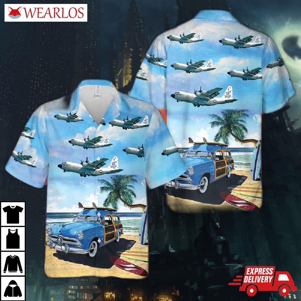 Us Navy Lockheed C-130f Hercules Of Vrc-50 Hawaiian Shirt