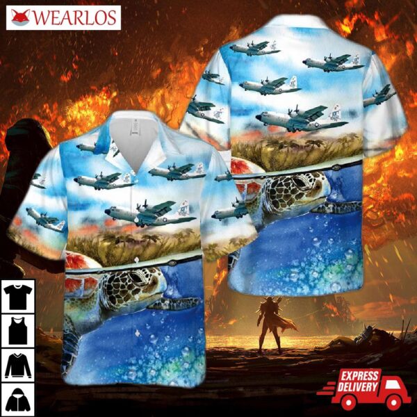 Us Navy Lockheed C-130f Hercules Of Vrc-50 Hawaiian Shirt