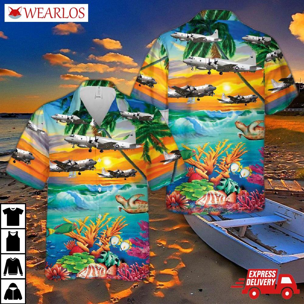 Us Navy Lockheed Ep-3e Aries Ii Hawaiian Shirt