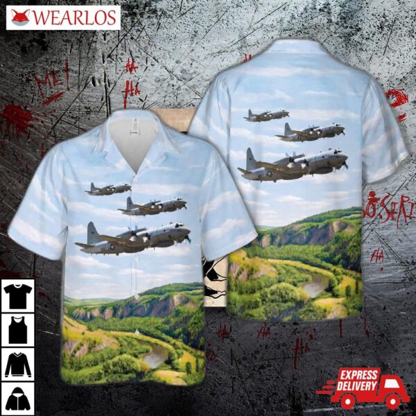 Us Navy Lockheed Ep-3e Aries Ii Of Vq-1 World Watchers Hawaiian Shirt