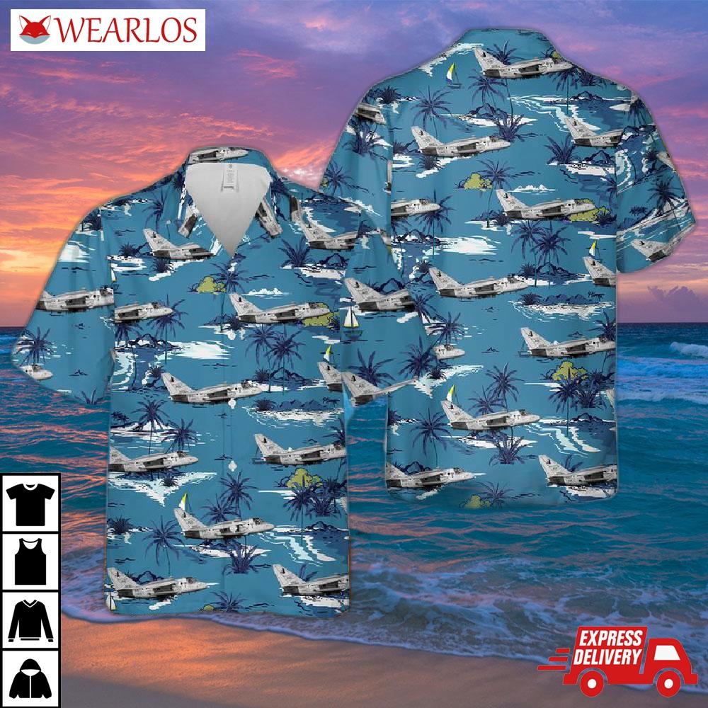 Us Navy Lockheed Es-3a Shadow Of Vq-6 Hawaiian Shirt