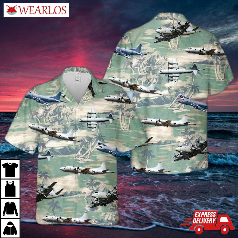 Us Navy Lockheed P-3 Orion Hawaiian Shirt