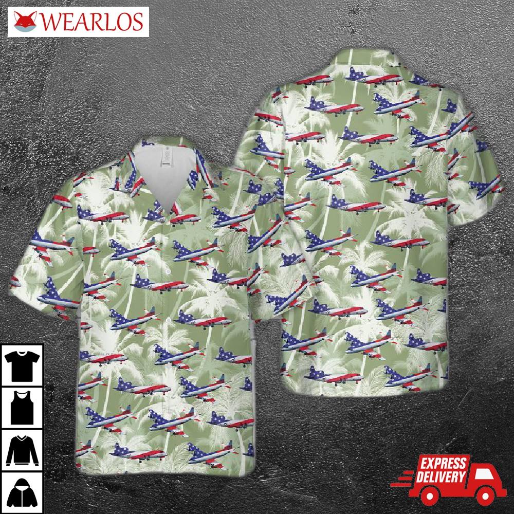 Us Navy Lockheed P-3 Orion Hawaiian Shirt