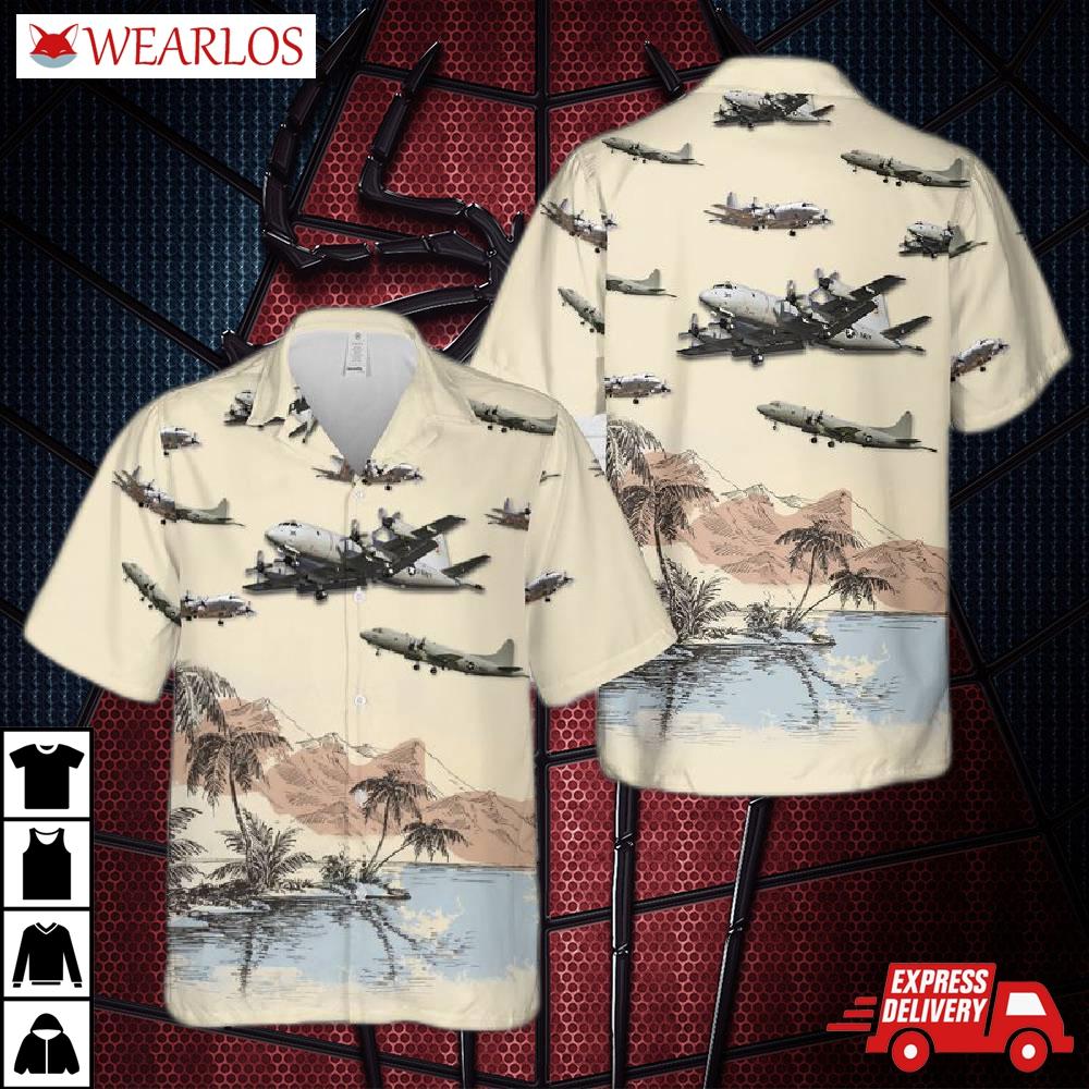 Us Navy Lockheed P-3 Orion Hawaiian Shirt