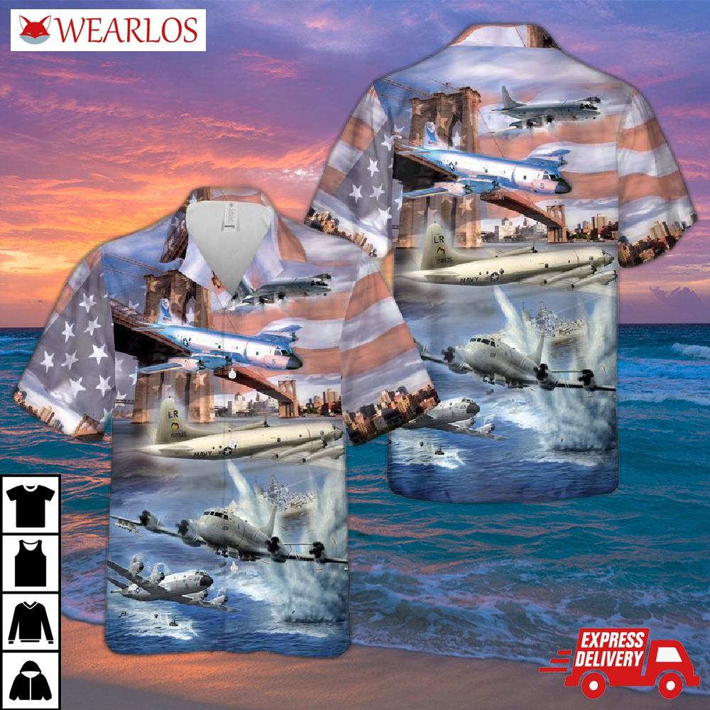 Us Navy Lockheed P-3 Orion Hawaiian Shirt
