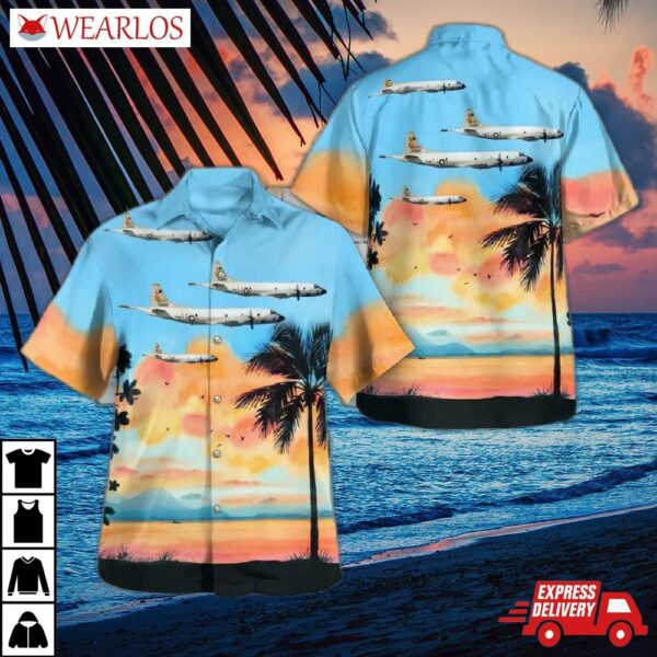 Us Navy Lockheed P-3c Orion Of Vp-44 (1951–1991) Hawaiian Shirt