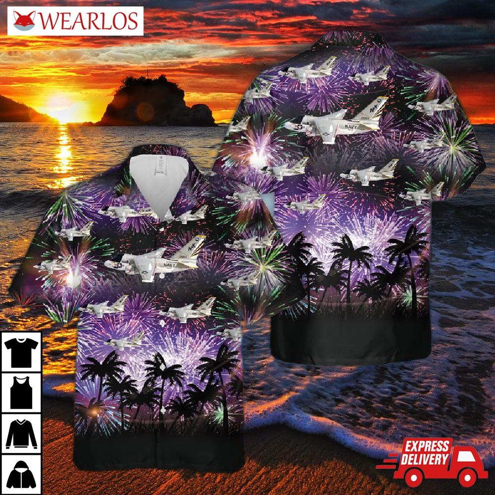 Us Navy Lockheed S-3 Viking Of Vs-37 4th July Hawaiian Shirt