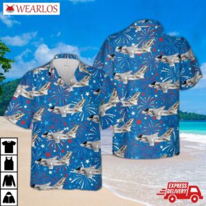 Us Navy Lockheed S-3 Viking Of Vs-37 4th July Hawaiian Shirt