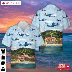Us Navy Lockheed Us-3a Viking Cod Vrc-50 Hawaiian Shirt