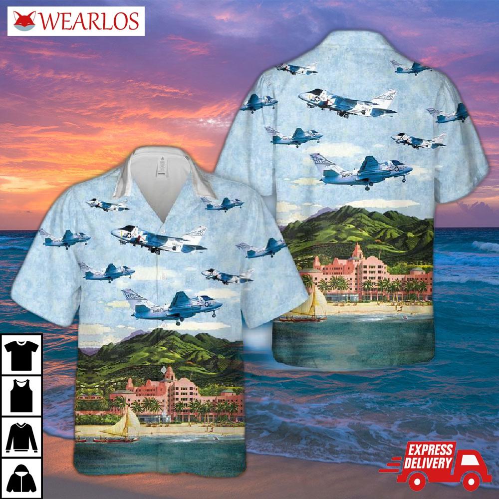 Us Navy Lockheed Us-3a Viking Cod Vrc-50 Hawaiian Shirt