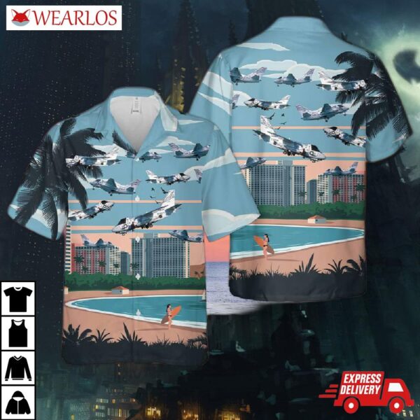 Us Navy Lockheed Us-3a Viking Cod Vrc-50 Hawaiian Shirt