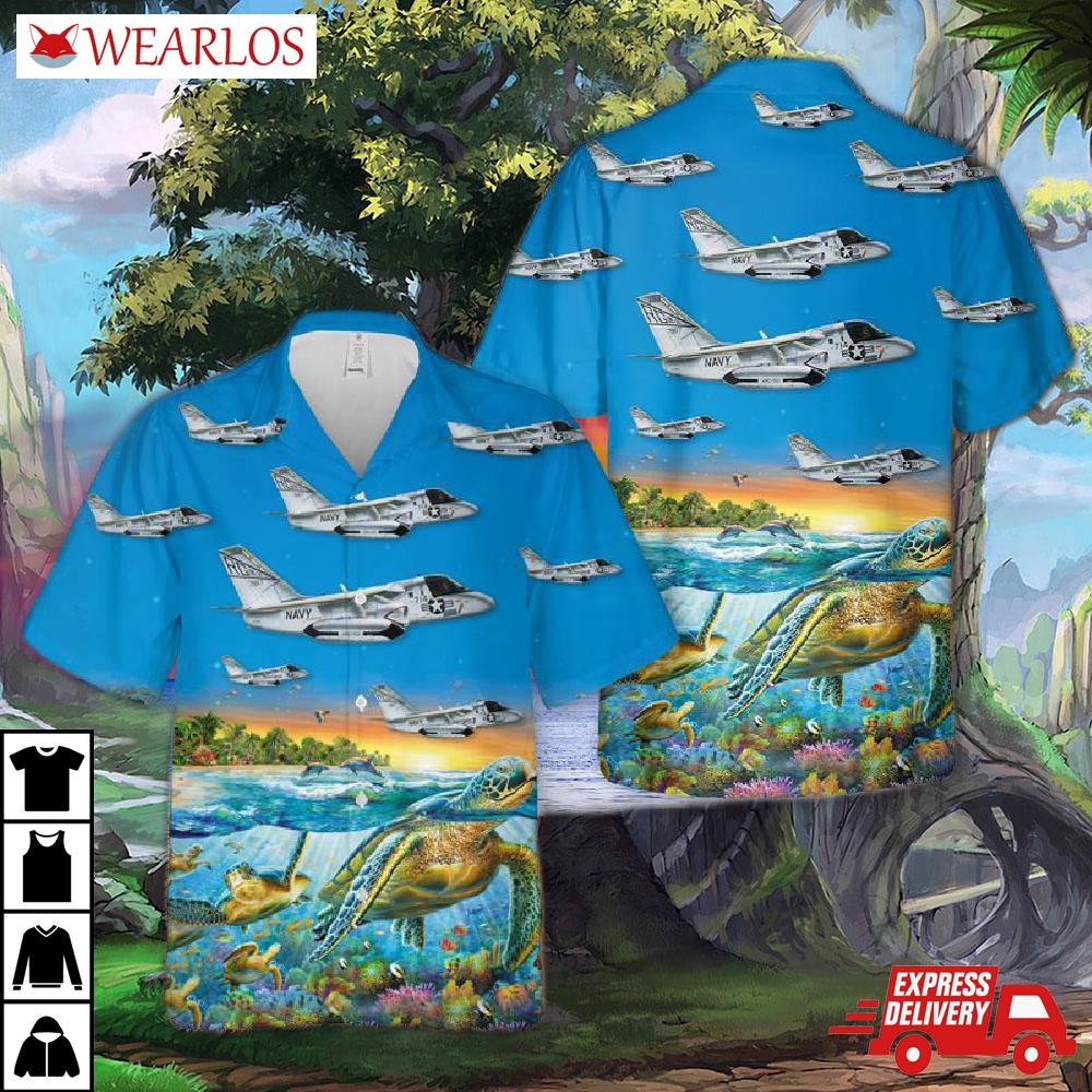 Us Navy Lockheed Us-3a Viking Of Vrc-50 Hawaiian Shirt