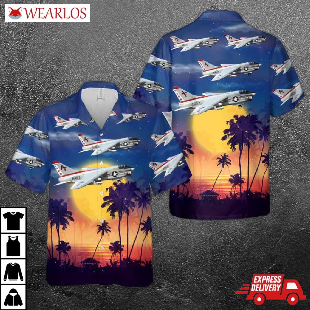 Us Navy Ltv A-7 Corsair Ii Of Va-204 Hawaiian Shirt