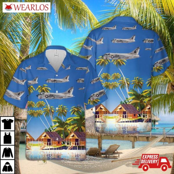 Us Navy Ltv A-7 Corsair Ii Of Va-37 Hawaiian Shirt