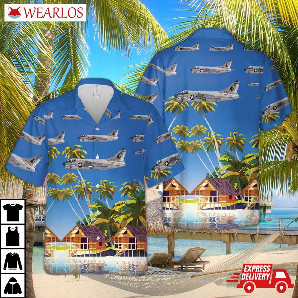 Us Navy Ltv A-7 Corsair Ii Of Va-37 Hawaiian Shirt