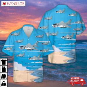 Us Navy Ltv A-7e Corsair Ii Of Va-83 "rampagers" Hawaiian Shirt