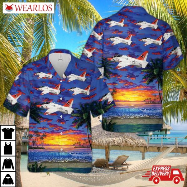 Us Navy Mcdonnell Douglas T-45 Goshawk Hawaiian Shirt