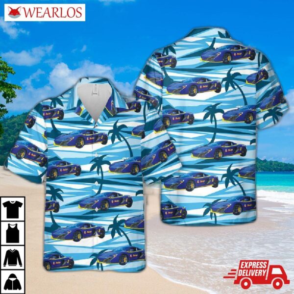 Us Navy Mclaren 650s "blue Angel" Hawaiian Shirt