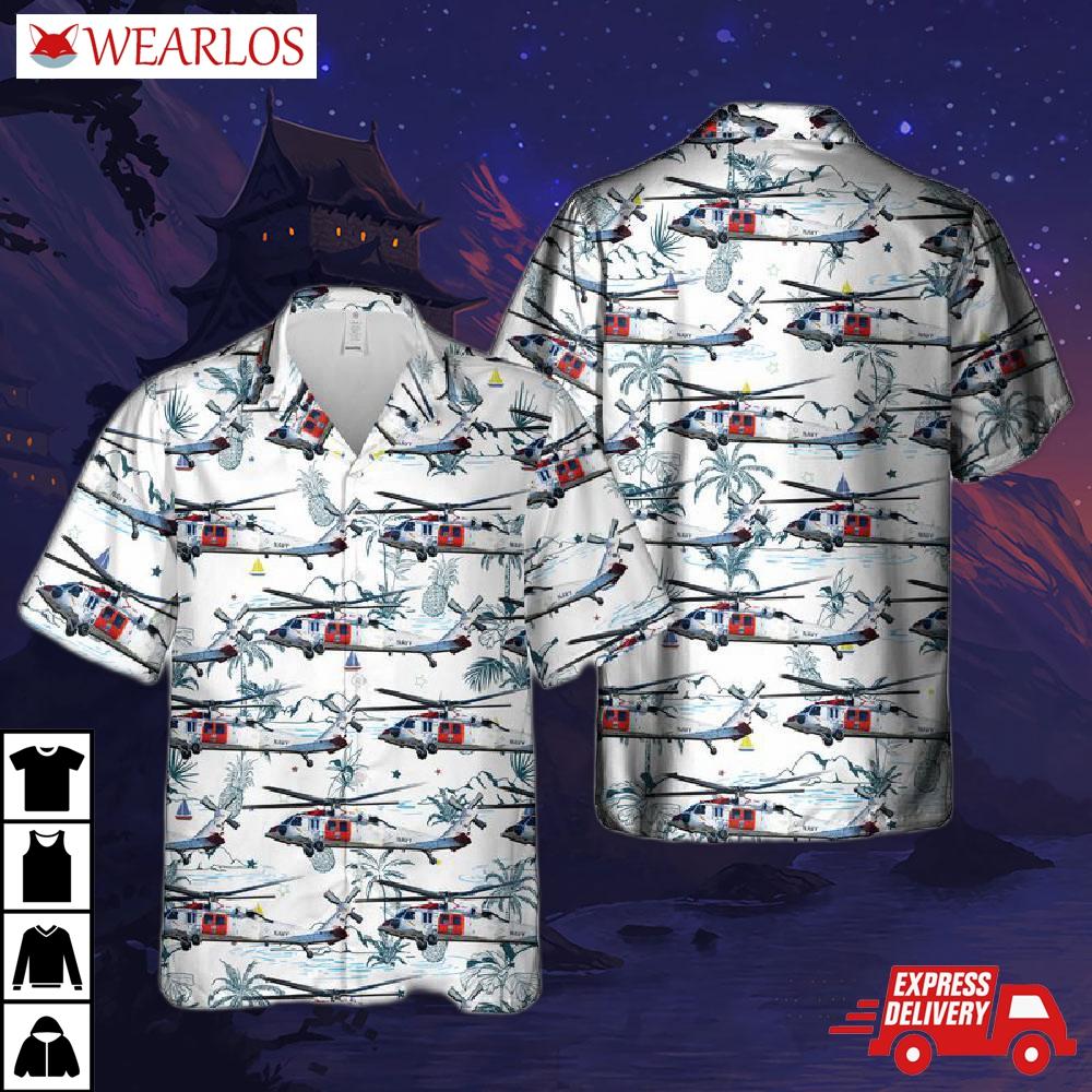Us Navy Mh-60 Knighthawk Search And Rescue Hawaiian Shirt