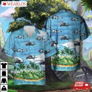 Us Navy Mh-60 Seahawk Helicopter Hawaiian Shirt