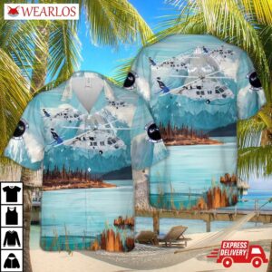 Us Navy Mh-60s "armed Helo" Of Hsc-5 "nightdippers" Hawaiian Shirt