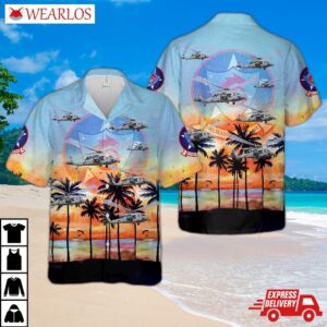 Us Navy Mh-60s Seahawk Of Helicopter Sea Combat Squadron Six (hsc-6) Indians Hawaiian Shirt