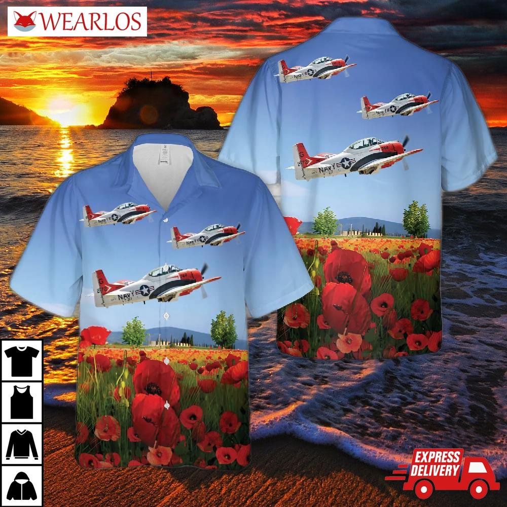Us Navy North American T-28b T-28 Trojan N28ty 138178 Vt-27 Hawaiian Shirt