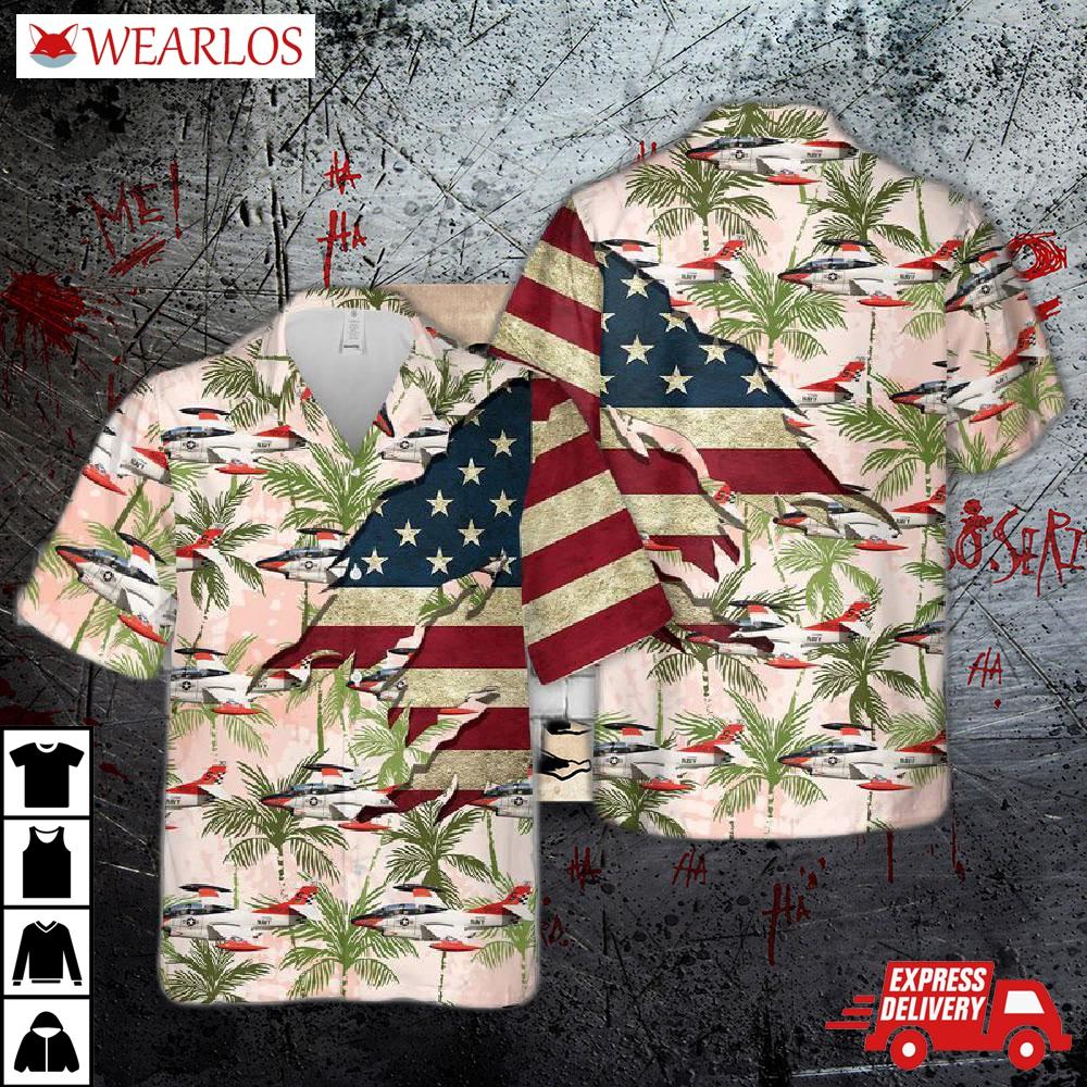 Us Navy North American T-2c Buckeye Hawaiian Shirt