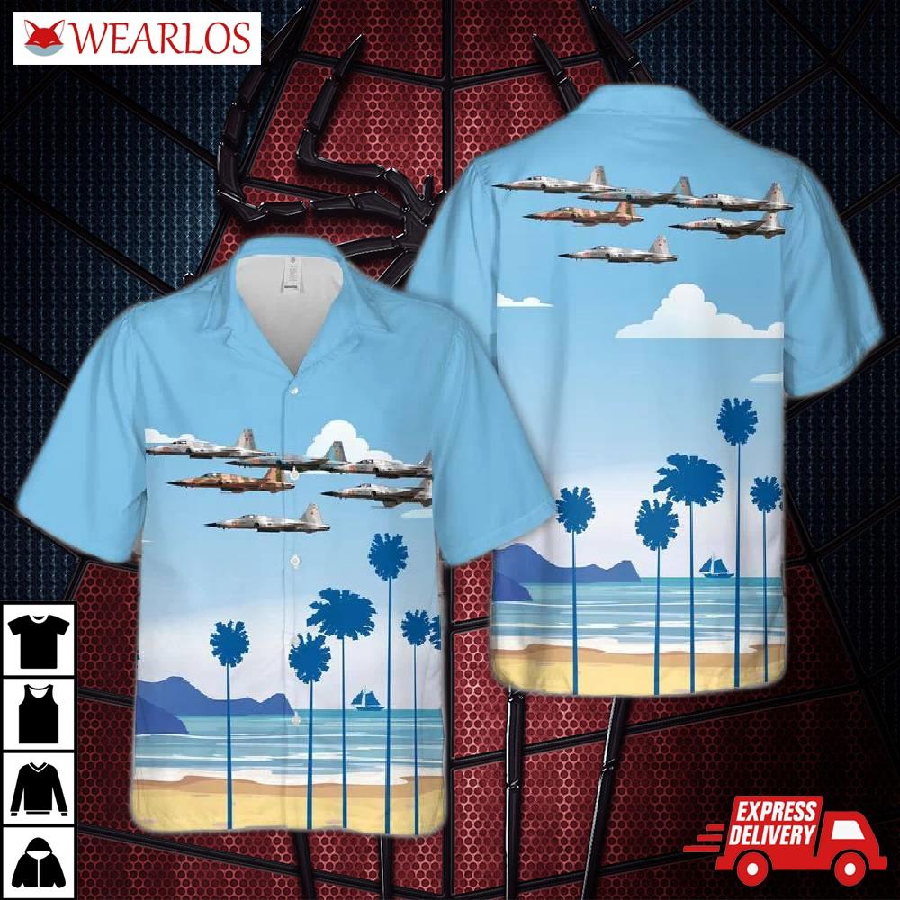 Us Navy Northrop F-5n Tiger Ii Hawaiian Shirt
