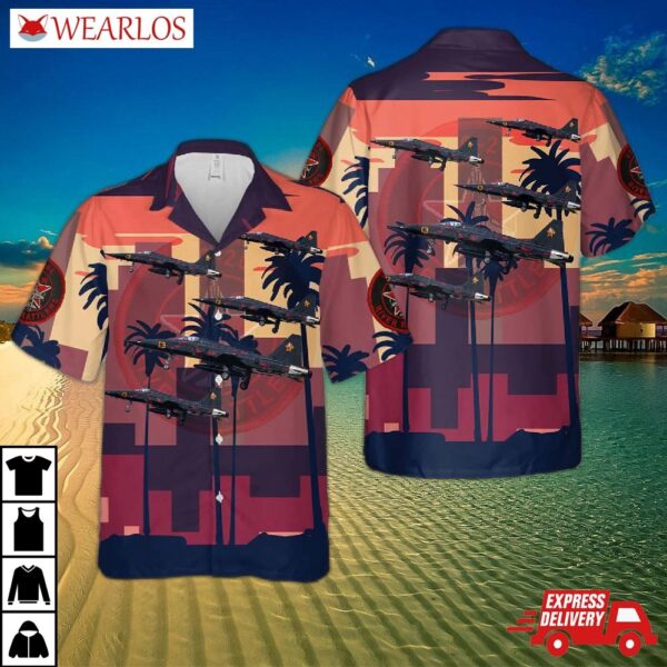 Us Navy Northrop F-5n Tiger Ii Of Vfc-204 "river Rattlers" Hawaiian Shirt
