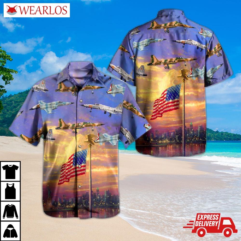 Us Navy Northrop F-5n Tiger Independence Day The Statue Of Liberty Hawaiian Shirt