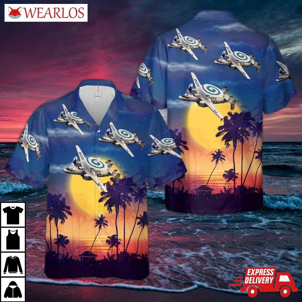 Us Navy Northrop Grumman E-2 Hawkeye Hawaiian Shirt