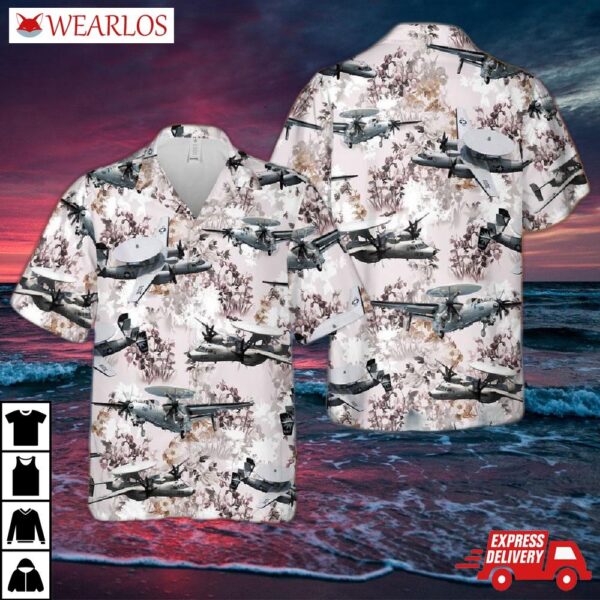 Us Navy Northrop Grumman E-2 Hawkeye Hawaiian Shirt