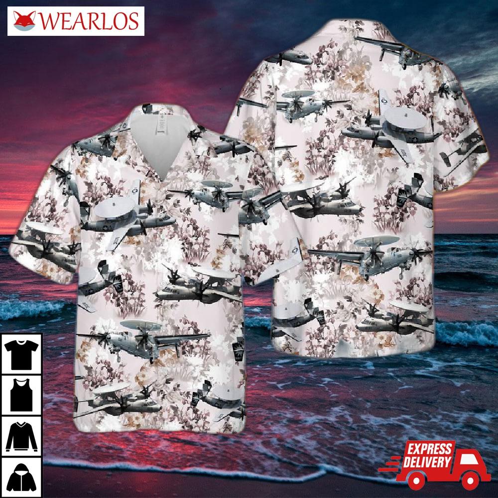 Us Navy Northrop Grumman E-2 Hawkeye Hawaiian Shirt