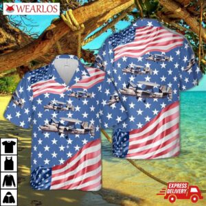 Us Navy Northrop Grumman E-2c Hawkeye, 4th Of July Hawaiian Shirt